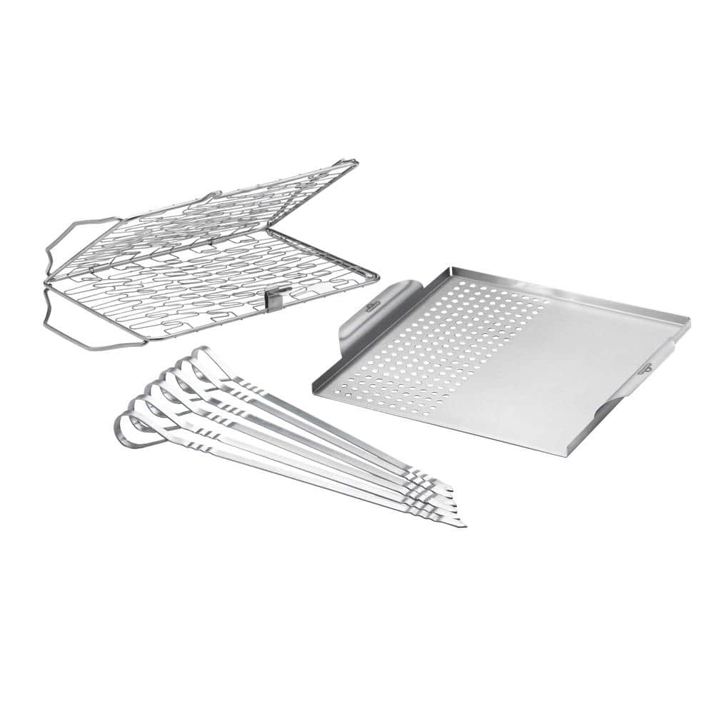 OXO Good Grips Stainless Steel Grilling Tool Set (3-Piece) 11324100 - The  Home Depot