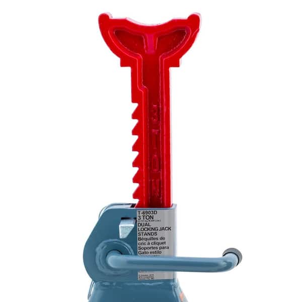 Pro-Lift 3-Ton Double Locking Pin Jack Stand with Cast Ductile