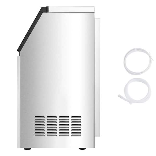 110 lbs. /24 H Commercial Ice Maker 36 Full Size Cubes 16.9 in. W in 15 Mins Freestanding 28 lbs. Capacity Silver