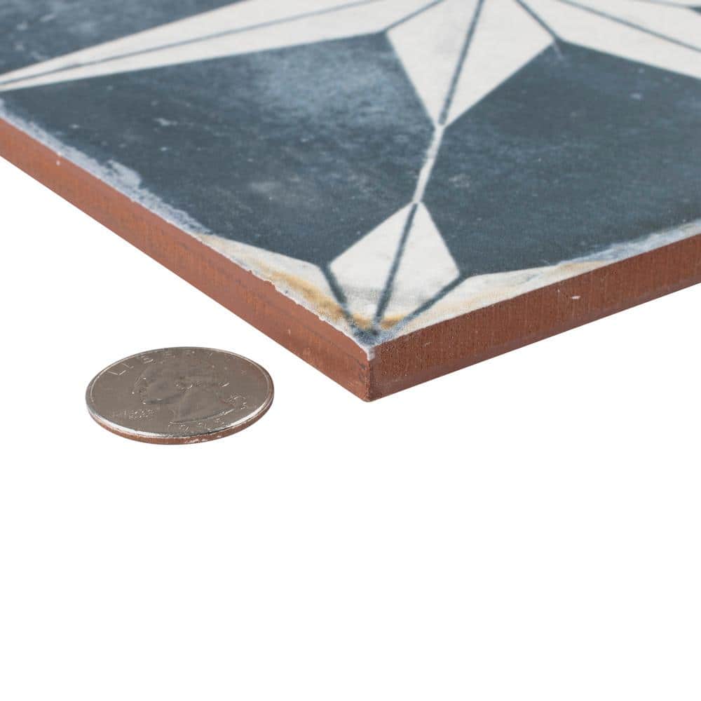 Kings Star Sky Blue and White Ceramic Floor and Wall Tile