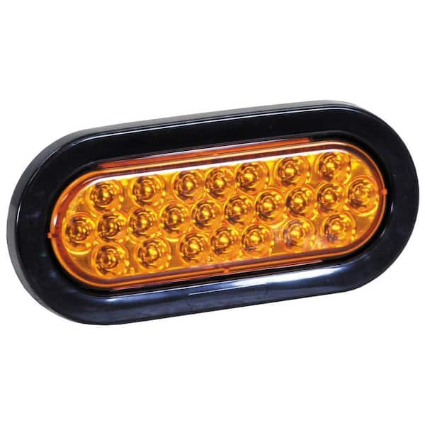 Buyers Products Company LED 6 in. Oval Strobe Light, Amber SL65AO - The  Home Depot