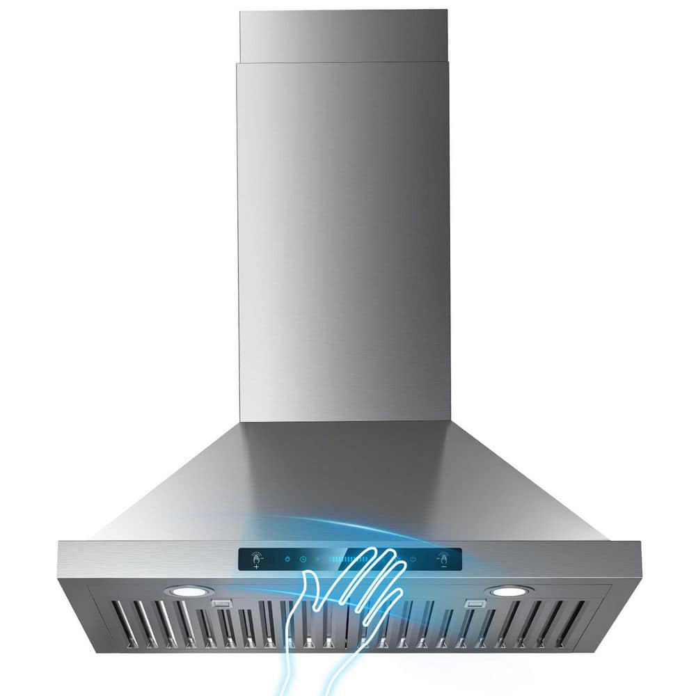 30 in. 600 CFM Convertible Wall Mount Downdraft System in Stainless 4-Speed, Touch and Gesture Control with Remote price history on PriceWatchPro