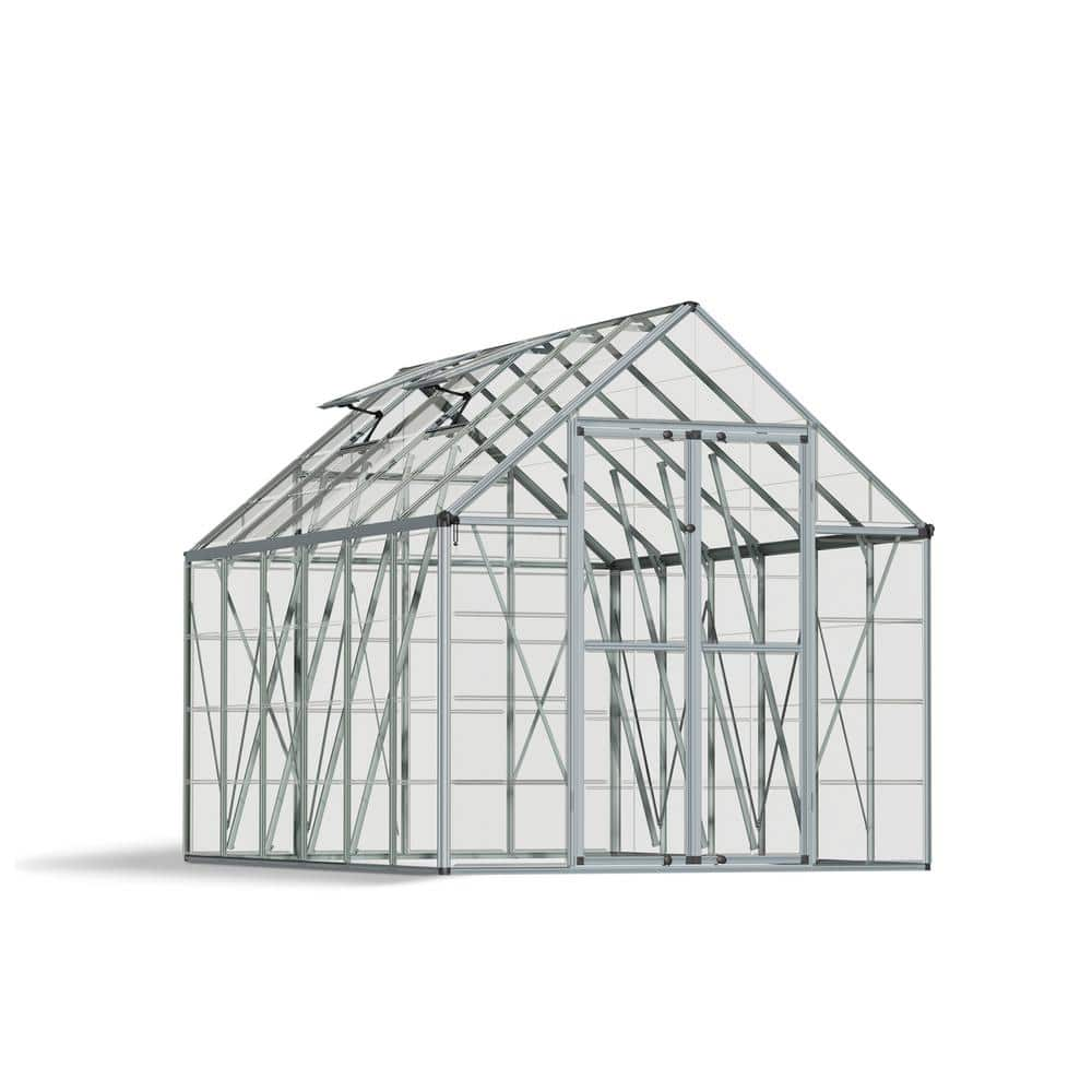 CANOPIA by PALRAM Snap and Grow 8 ft. x 12 ft. Silver/Clear DIY Greenhouse Kit