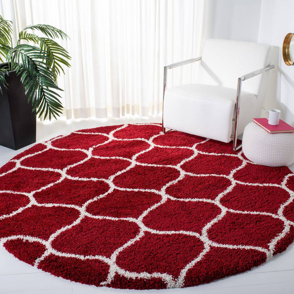 Hudson 5 X 5 Red/Ivory Geometric Round Rug price history on PriceWatchPro