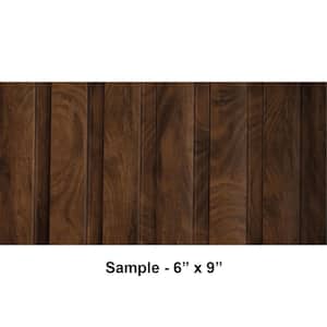 Take Home Sample - Large Slats 1/2 in. x 0.5 ft. x 0.75 ft. Brown Glue-up Foam Wood Slat Wall(1 Piece/0.375 sqft)