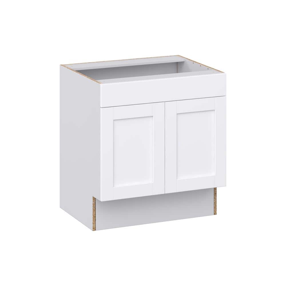 J COLLECTION Mancos Glacier White Shaker Assembled 30 in. W x 32.5 in ...