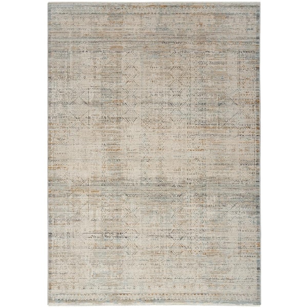 Nourison Nyle Ivory Multicolor 5 ft. x 8 ft. All-Over Design Transitional Area Rug