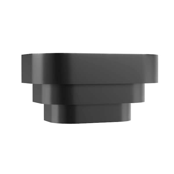 14 in. 1-Light Black Wall Sconce with Metal Shade