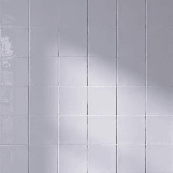 MOLOVO New Country White 5.9 in. x 5.9 in. Polished Ceramic Tile Sample