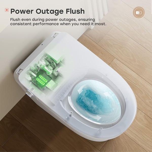 HOROW Elongated Smart Toilet 1.1 GPF with Heated Seat, Auto Flush, and Night Light