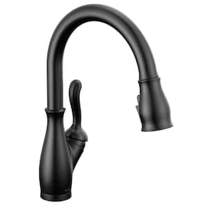 Leland Touch2O with Touchless Technology Single Handle Pull Down Sprayer Kitchen Faucet in Matte Black