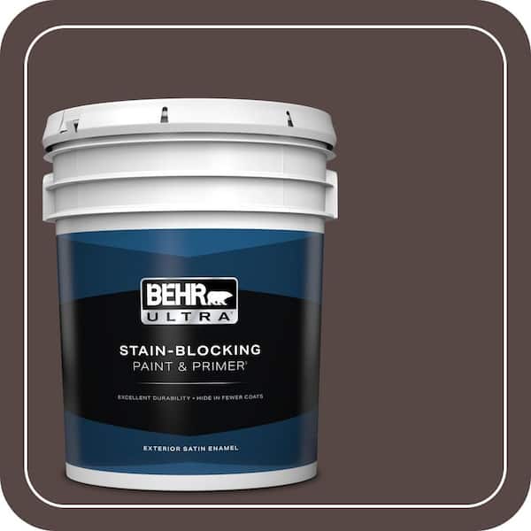 BEHR ULTRA 5 gal. Home Decorators Collection #HDC-CL-14 Pinecone Path Satin Enamel Exterior Paint & Primer
