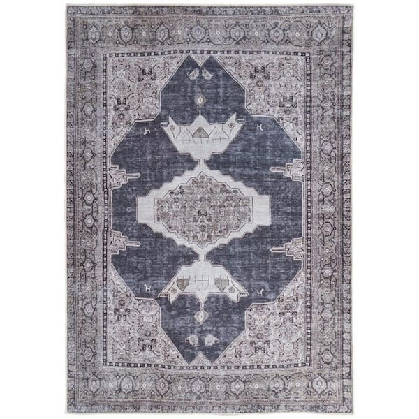 9 ft. x 12 ft. Gray, Taupe, Ivory Abstract Area Rug