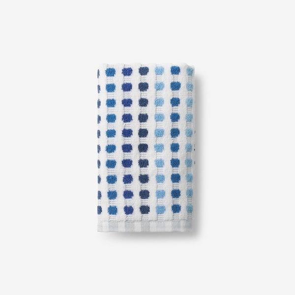 Spectrum Blue Geometric Cotton Single Hand Towel