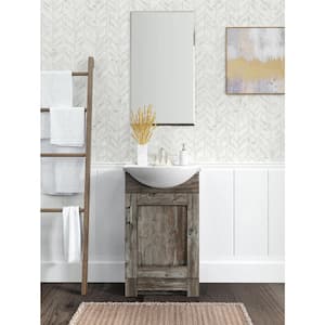 Boulder 19-3/4 in. W x 16-3/4 in. D Vanity in Driftwood Gray with Porcelain Vanity Top in White with White Basin