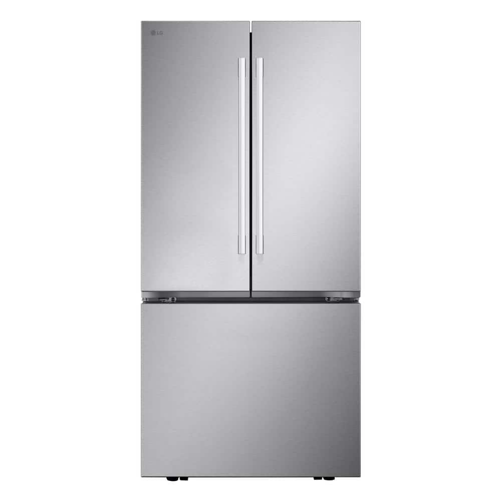 33 in. W 25 cu. ft. SMART Standard Depth French Door Refrigerator in Print Proof Stainless Steel -  LG, LF25H6200S