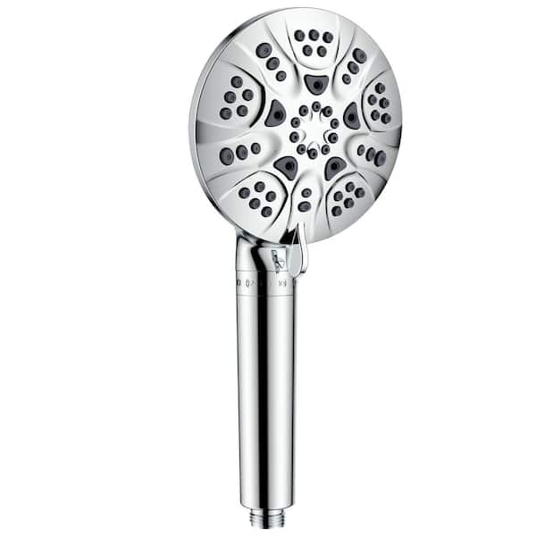 Westbrass 6-Spray Wall Mount Filtered Handheld Shower Head 1.8 GPM in Polished Chrome