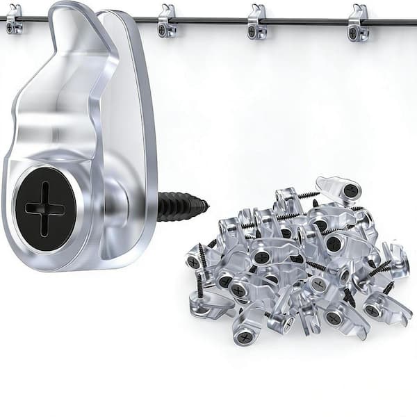 Outdoor Christmas String Light Clips-50 Pack Weatherproof Clear Hooks for Fairy Lights and Holiday Decor