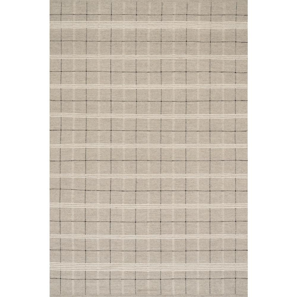 RUGS USA Nate Berkus x Rugs Downing Plaid Wool Cozy Grey 10 ft. x 14 ft ...