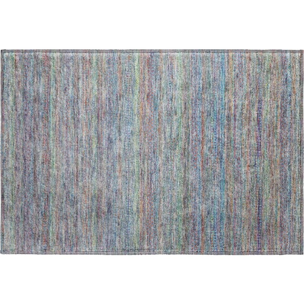 Mayfield Premium Machine Washable Abstract AMF2148 Blue 2 ft. x 3 ft. Accent Rug