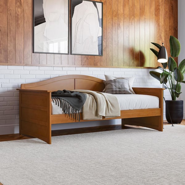 Acadia Light Toffee Natural Bronze Twin Solid Wood Daybed