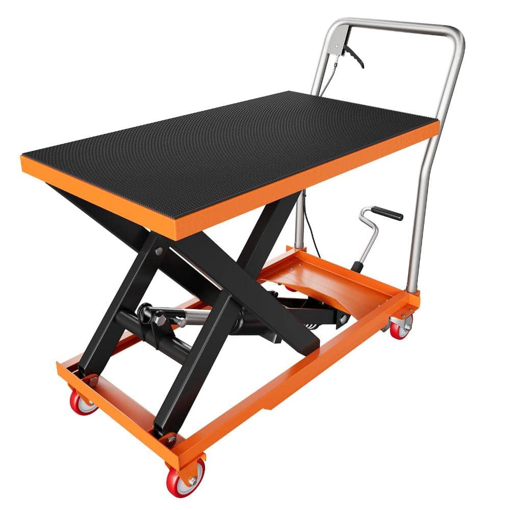 "Hydraulic Lift Table Cart, 330lbs Capacity 28.5"" Lifting Height Hydraulic Table Cart, Single Scissor Lift" price history on PriceWatchPro
