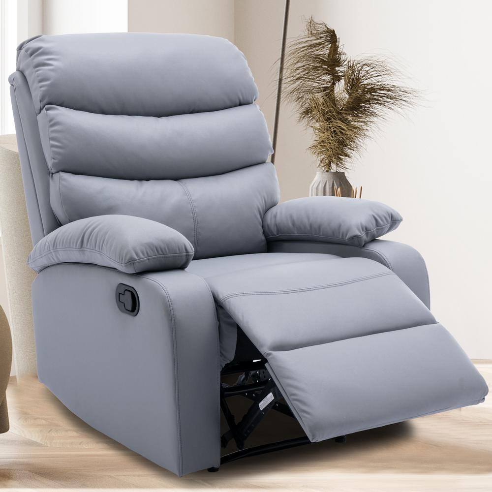 Pinksvdas 32 in. Wide Light Gray Recliner Chair, a Recliner for Lazy ...