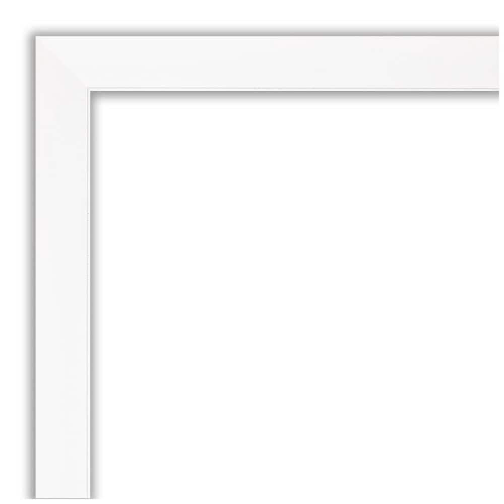 Large White Matte Wall Mounted Bathroom Mirror