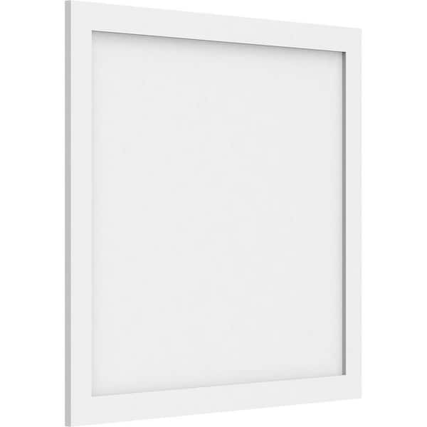 Ekena Millwork 5/8 in. x 32 in. x 30 in. Cornell Flat Panel White PVC ...