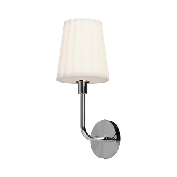 ALORA MOOD Plisse 7-in 1 Light 60-Watt Chrome/Opal Matte Glass Vanity Light