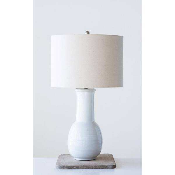 white terracotta table lamp