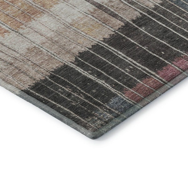 Mayfield Premium Machine Washable Abstract AMF1962 Mauve 2 ft. x 3 ft. Accent Rug