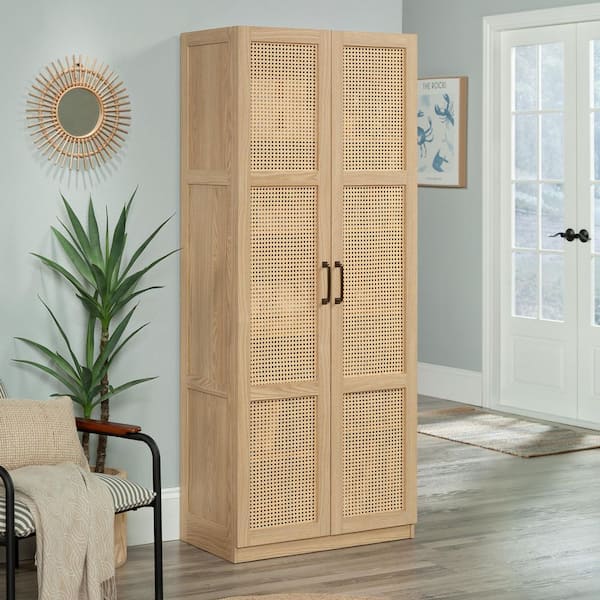 Select Harmony Ash Engineered Wood Rectangular 71 in. Storage Cabinet with Adjustable Shelf