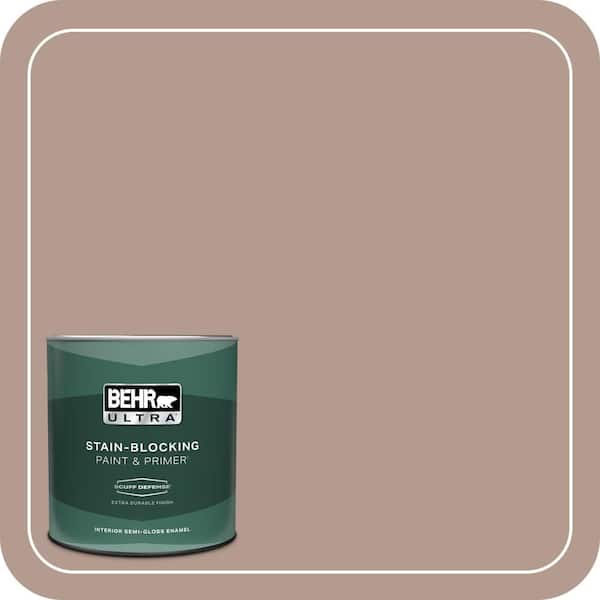 BEHR ULTRA 1 qt. #PPU5-15 Postmodern Mauve Extra Durable Semi-Gloss Enamel Interior Paint & Primer