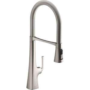 Graze Single-Handle Standard Kitchen Faucet in Vibrant Stainless