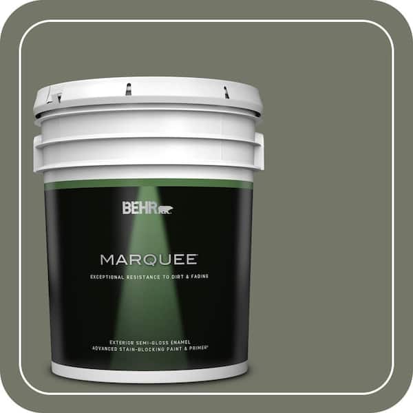 BEHR MARQUEE 5 gal. #PPU10-19 Conifer Green Semi-Gloss Enamel Exterior Paint & Primer