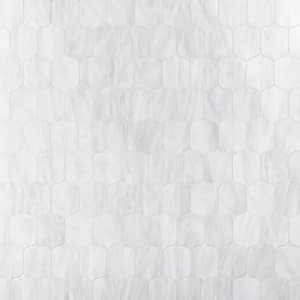 Rococo Lantern Cloud White 10.68 in. x 14.18 in. Polished Glass Wall Tile (0.78 sq. ft./Each)