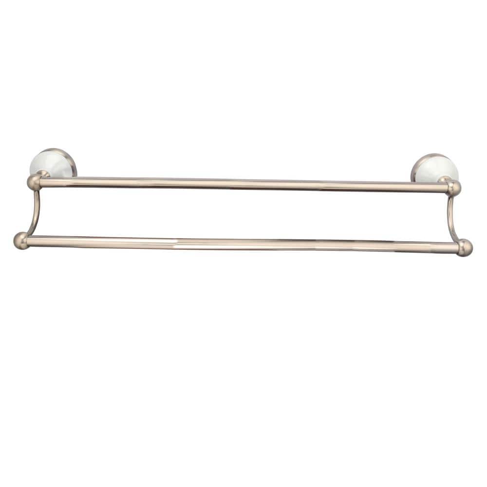 26031 - Traditional Brass - 18 Double Towel Bar - Lancaster Rosette -  French Antique