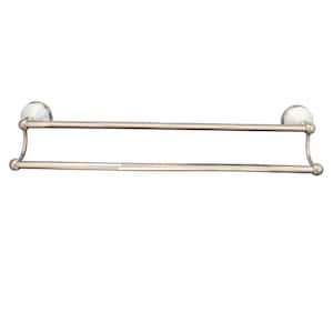 Anja 18 in. Wall Mount Double Towel Bar in Brushed Nickel
