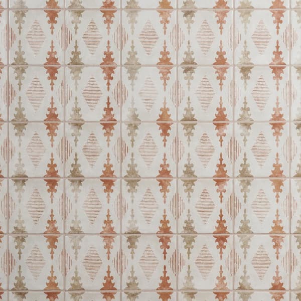 Ivy Hill Tile Paula Purroy Catalan Aztec Terracotta 5.11 in. x 5.11 in. Matte Ceramic Wall Tile (6.02 sq. ft./Case)