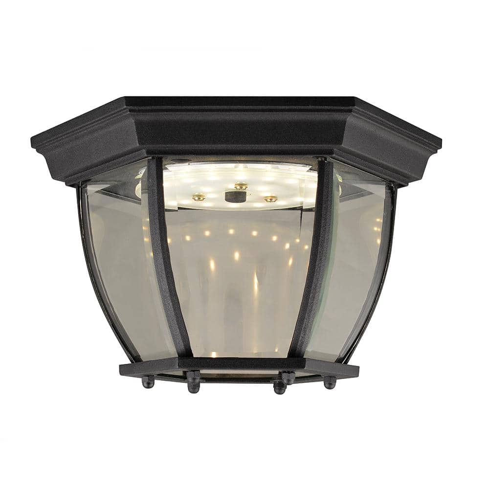 Design House Canterbury II Black Integrated LED Outdoor Flush Mount