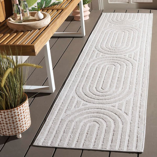 Stella Ivory 2 ft. x 8 ft. High-Low Arches Indoor/Outdoor Runner Rug