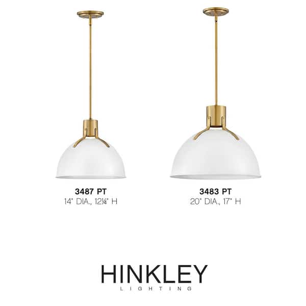 HINKLEY - Argo 1-Light Polished White Standard Mini Pendant Light