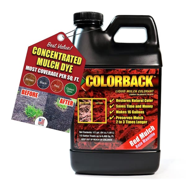 COLORBACK 1/2 Gal. Red Mulch Color Covering up to 6400 sq. ft.