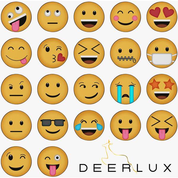 Deerlux Straight 24 In X 24 In Emoji Style Round Funny Smiley Face Kids Emoji Rug Area Rug Qi003880 Xs The Home Depot