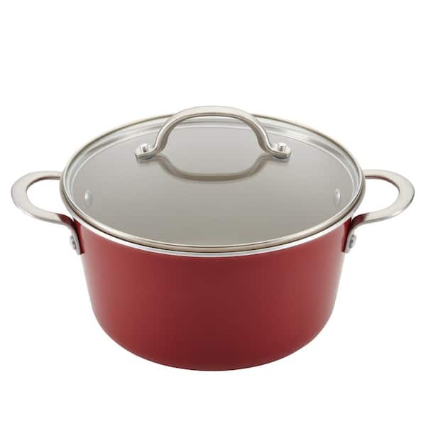 Ayesha Curry Home Collection Ceramic Round Casserole Pan 2.5 Quarts Sienna  Red - Office Depot