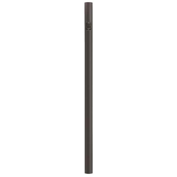 8 ft. Bronze Outdoor Direct Burial Lamp Post with Convenience Outlet fits 3 in. Post Top Fixtures