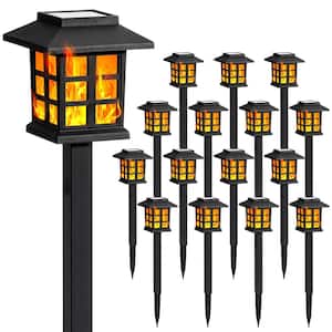 Waterproof Flickering Flame LED Solar Lights for Christmas Garden Landscape Path Yard Patio (16-Pack)