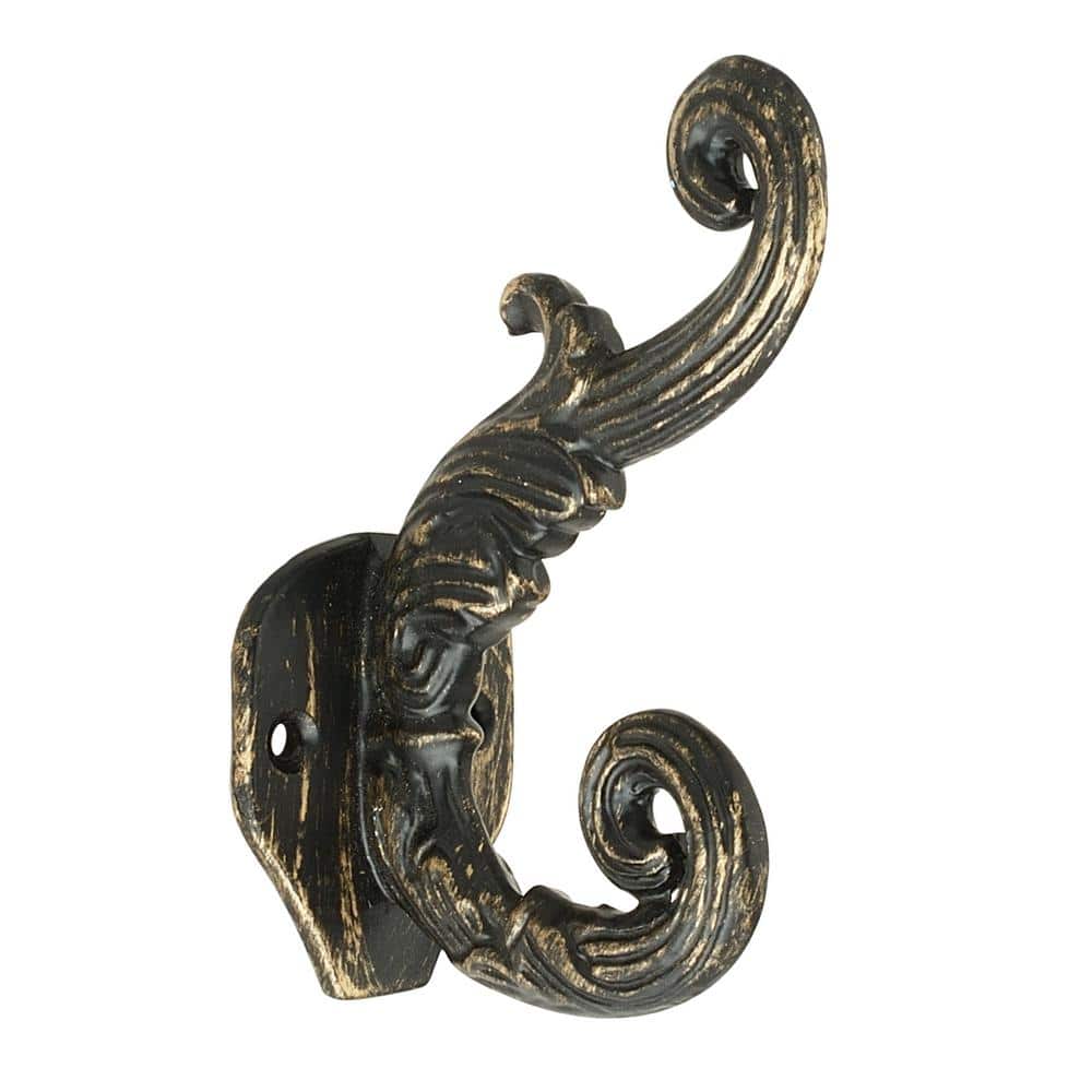 GlideRite Antique Brass Robe and Coat Hooks (Pack of 10)