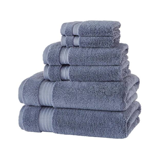 Home Decorators Collection Egyptian Cotton Steel Blue Hand Towel EgyHand S Blue The Home Depot